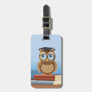 Étiquette À Bagage Illustration de hibou