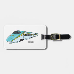 Étiquette À Bagage Illustration de la bande dessinée d'un train à bal