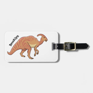 Étiquette À Bagage Illustration de la caricature de dinosaure du para