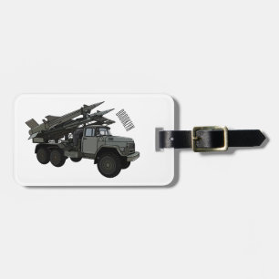 Étiquette À Bagage Illustration de la caricature d'un véhicule à miss