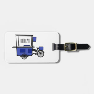 Étiquette À Bagage Illustration de la charrette alimentaire