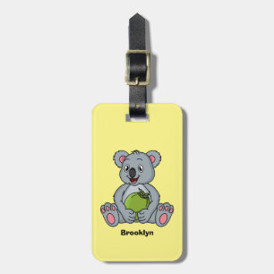 Étiquette À Bagage Illustration de la koala de Cute et de la noix de 