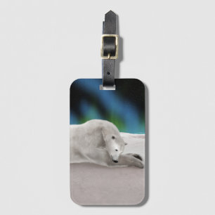 Étiquette À Bagage Illustration de la nature arctique de l'ours polai