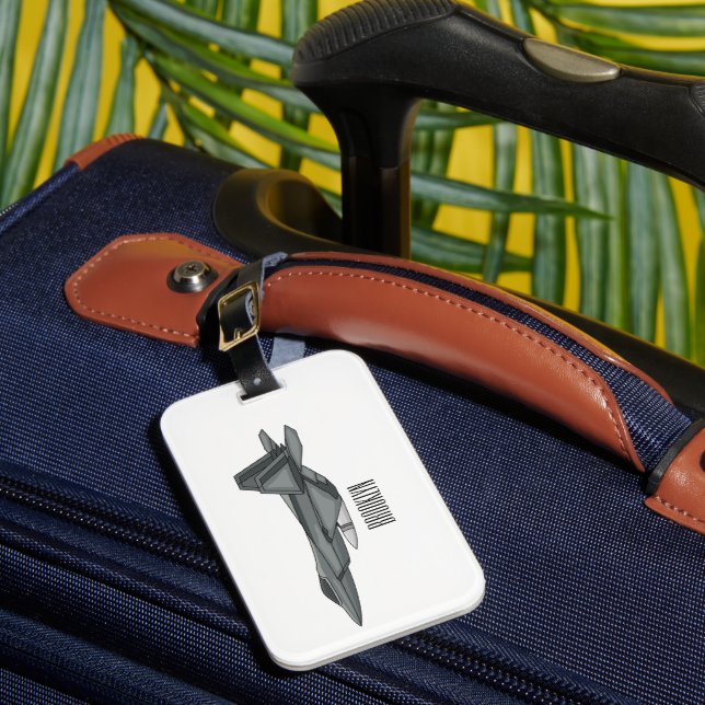 Étiquette À Bagage Illustration de l'avion de chasse (Insitu Rectoal 1)