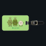 Étiquette À Bagage Illustration de mignonne guava feijoa<br><div class="desc">Un mignon guava ananas (aussi appelé feijoa) trio en joyeux style d'illustration de dessin animé pour ajouter du plaisir à votre journée!</div>