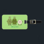 Étiquette À Bagage Illustration de mignonne guava feijoa<br><div class="desc">Un mignon guava ananas (aussi appelé feijoa) trio en joyeux style d'illustration de dessin animé pour ajouter du plaisir à votre journée!</div>