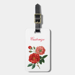 Étiquette À Bagage Illustration de rose rouge vintage Thunder_Cove