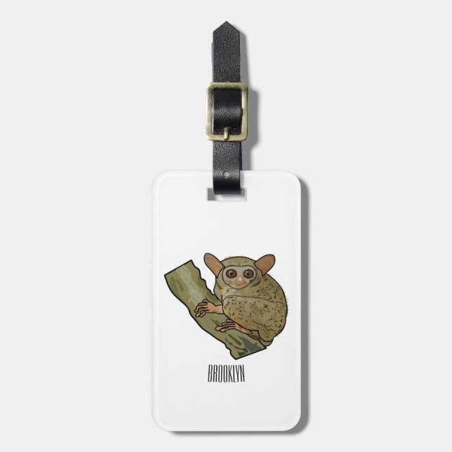Étiquette À Bagage Illustration de Tarsier (Devant Vertical)