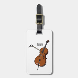 Étiquette À Bagage Illustration de violoncelle
