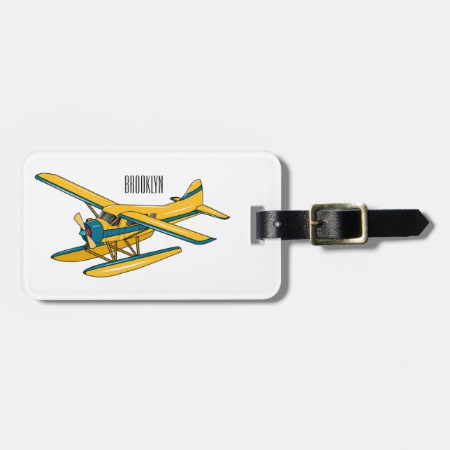 Étiquette À Bagage Illustration d'hydravion (Devant horizontal)