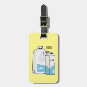 Étiquette À Bagage Illustration du lait