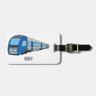 Étiquette À Bagage Illustration d'un train électrique