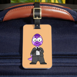 Étiquette À Bagage Illustration D'Un Transporteur Pachycéphalosaure.