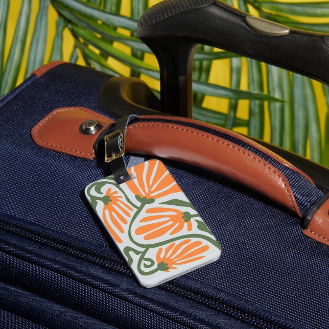 Étiquette À Bagage Illustration florale (Insitu Rectoal 1)