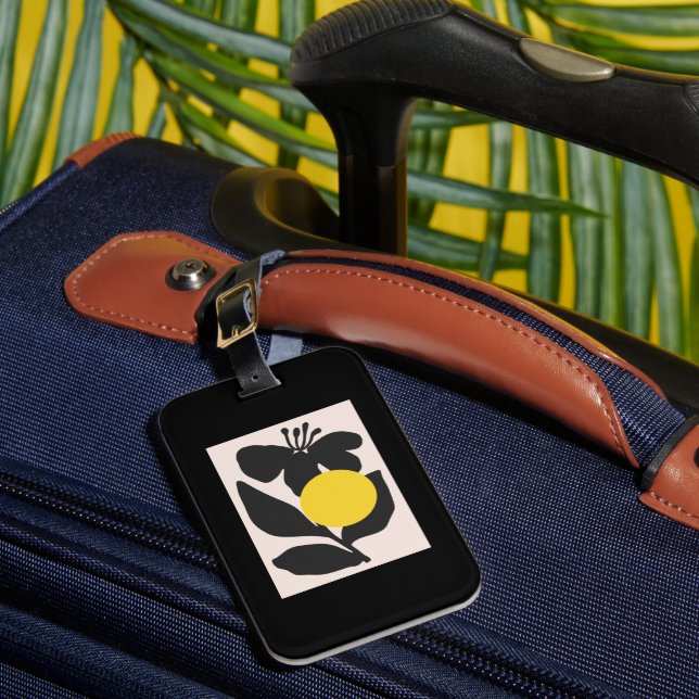 Étiquette À Bagage Illustration florale d'art (Insitu Rectoal 1)
