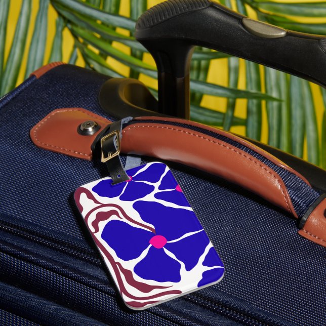 Étiquette À Bagage Illustration florale d'art (Insitu Rectoal 1)