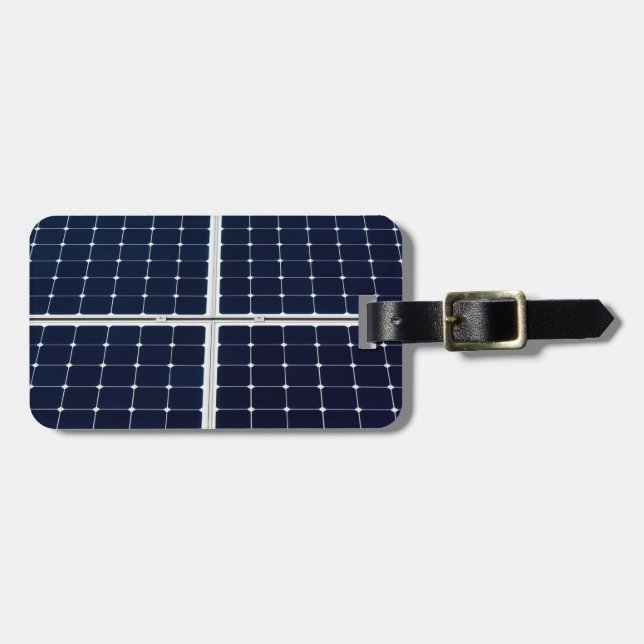 Étiquette À Bagage Image amusante d'un panneau solaire (Devant horizontal)