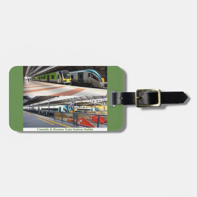 Étiquette À Bagage Image de la gare pour le numéro de bagage (Devant horizontal)