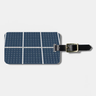 Étiquette À Bagage Image d'un panneau de puissance solaire drôle