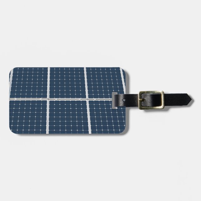 Étiquette À Bagage Image d'un panneau de puissance solaire drôle (Devant horizontal)