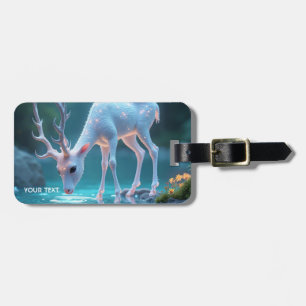 Étiquette À Bagage Imaginaire Bleu Bébé Boeuf Cerf