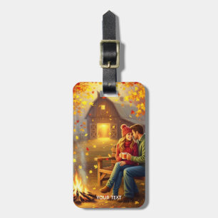 Étiquette À Bagage Imaginaire Cute Campfire Date Pays