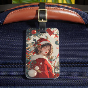 Étiquette À Bagage Imaginaire de Noël : Vacances Romance Bagage Balis