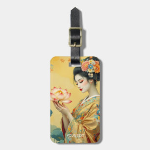 Étiquette À Bagage Imaginaire Fleur mignonne Japonaise fille japonais