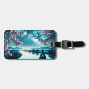 Étiquette À Bagage Imaginaire Mignonne Sakura Fille Nuit