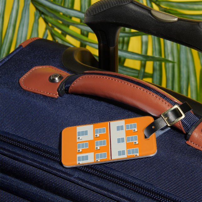 Étiquette À Bagage Immeuble moderne avec climatiseurs (Créateur téléchargé)