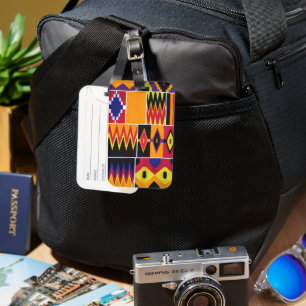Étiquette À Bagage Impression africaine