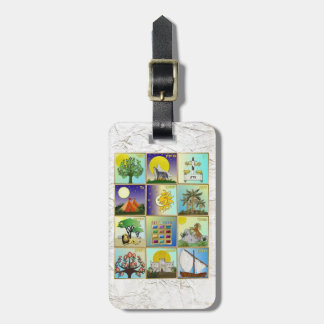 Étiquette À Bagage Impression d'art Judaica 12 tribus d'Israël