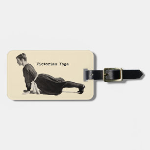 Étiquette À Bagage Impression de femme de yoga victorienne vintage en