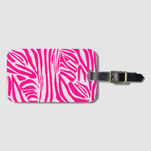 Étiquette À Bagage Impression zèbre rose