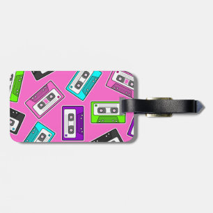 Étiquette À Bagage Imprimante Mixtape Retro 80 pouces - rose