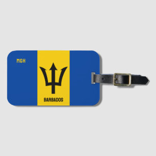 Étiquette À Bagage Indicateur Monogramme Barbade personnalisé