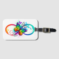 Infini lumineux avec papillon arc-en-ciel
