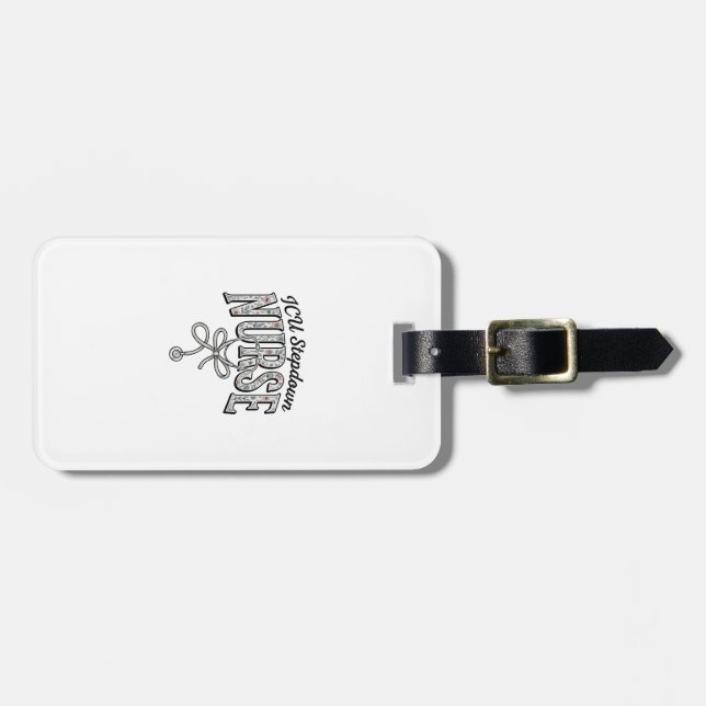 Étiquette À Bagage Infirmière de réanimation Infirmière Stethoscope F (Devant horizontal)
