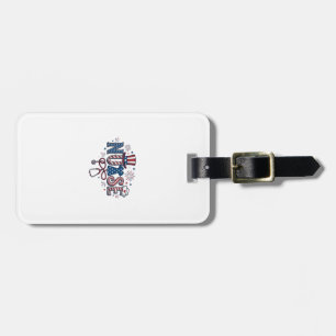 Étiquette À Bagage Infirmière Patriotique Gravure Vintage Design Vect