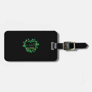 Étiquette À Bagage Infirmière Shamrock cardiaque - Nurs de la Saint P