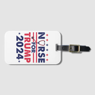 Étiquette À Bagage Infirmières Rétro Pour Trump 2024 Drapeau Amérique