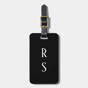 Étiquette À Bagage Initiales de monogramme Cadeau Nom personnalisé no