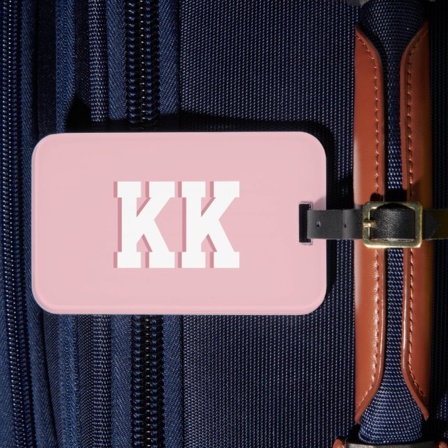 Étiquette À Bagage Initiales de monogramme de bloc collégial universi (Insitu Rectoal 4)