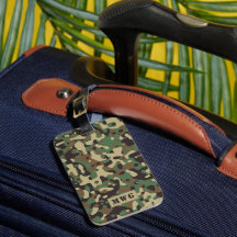 Initiales du monogramme motif camouflage Camo