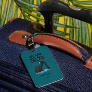 Étiquette À Bagage Initiales Personnalisées Chic Voyage