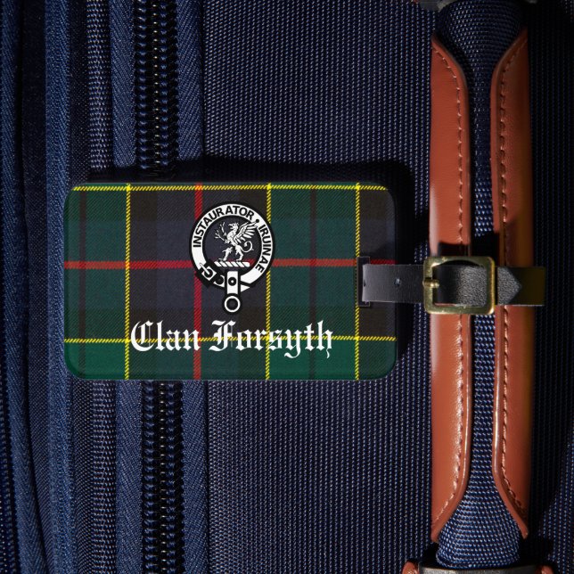 Étiquette À Bagage Insigne de Clan Forsyth et Tartan (Insitu Rectoal 4)