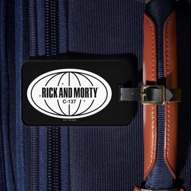 Étiquette À Bagage Insigne de cote Retro Rick et Morty C-137 (Insitu Rectoal 4)