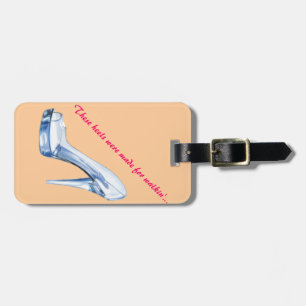 Étiquette À Bagage Insigne en verre de travail de talon de Cendrillon