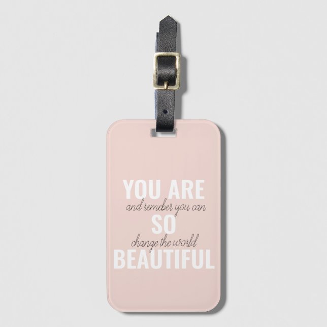 Étiquette À Bagage Inspiration Vous Êtes Si Belle Citation Positive (Devant Vertical)