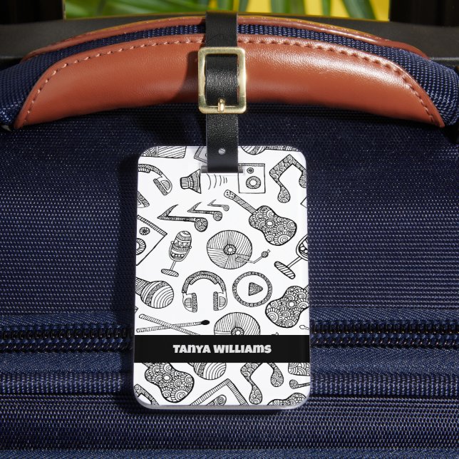 Étiquette À Bagage Instruments de musique personnalisés Accessoires d (Insitu Rectoal 2)